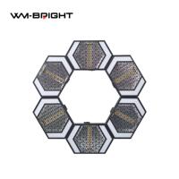 Luz de Matriz Hexagonal RGB de 150W, Luz de Fondo Regulable de Aleación de Aluminio para Bares, Discotecas, KTV y Efectos DMX para Escenarios
