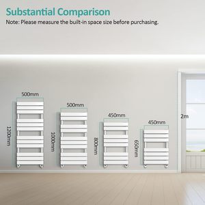 <span class=keywords><strong>Radiateur</strong></span> Sèche-Serviettes Plat Blanc 800 x 500 mm - <span class=keywords><strong>Chauffage</strong></span> <span class=keywords><strong>Central</strong></span> Mural pour Salle de Bain - Product Image 5