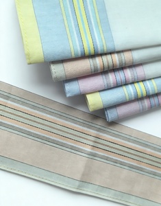 Pañuelos de bolsillo vintage de 29*29 cm, teñidos con hilo, de algodón suave a rayas, pequeños pañuelos para mujer y niños, venta al por mayor de fabricante chino - Product Image 3
