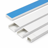 Goulotte de câblage en PVC à profil bas pour stands d'exposition, panneaux d'affichage et câblage audiovisuel