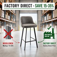 Mobilier commercial direct usine, support OEM/ODM, chaise de salle à manger en cuir PU, tabouret de bar industriel de studio, chaises de bar pivotantes