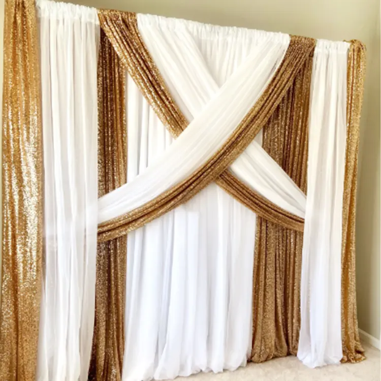 美しい白いカーテンの背景ドレープ背景ドレープ結婚式の背景カーテン壁のカーテンの装飾