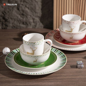 Juego <span class=keywords><strong>de</strong></span> tazas y <span class=keywords><strong>platos</strong></span> <span class=keywords><strong>de</strong></span> China, calcomanía <span class=keywords><strong>de</strong></span> regalo, servicio <span class=keywords><strong>de</strong></span> cena decorativo <span class=keywords><strong>de</strong></span> Navidad verde, juego <span class=keywords><strong>de</strong></span> vajilla <span class=keywords><strong>de</strong></span> porcelana para comedor para vacaciones - Product Image 2