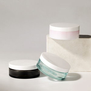 Tùy Chỉnh Lớn Mờ Kem Mỹ Phẩm Lọ 100Ml Tùy Chỉnh Rộng Miệng Màu Đen Thủy Tinh Mỹ Phẩm Lọ - Product Image 2