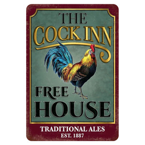 Cock Inn Cá Nhân Cao Cấp Kim Loại Truyền Thống Nhà Quán Bar Dấu Hiệu Kim Loại Tin Dấu Hiệu Mảng Bám Người Đàn Ông Cave Shed Thanh Tường Trang Trí Nội Thất - Product Image 3