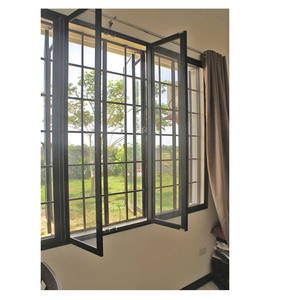 Ventanas <span class=keywords><strong>de</strong></span> vidrio <span class=keywords><strong>de</strong></span> marco <span class=keywords><strong>de</strong></span> aluminio francés <span class=keywords><strong>de</strong></span> aluminio ventana ladrón diseño a prueba <span class=keywords><strong>de</strong></span> - Product Image 4
