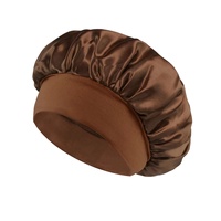 Bonnets de Douche Élastiques de Haute Qualité en Polyester, Bonnets de Nuit Ajustables, Couvre-Cheveux en Satin pour Femmes