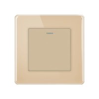 Interrupteurs et prises murales FIKO Standard EU/UK Verre trempé avec variateur/rideau/sonnette/interrupteur à bouton-poussoir pour lumière électrique
