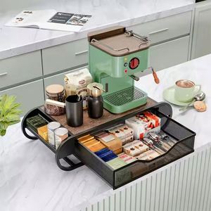 Organisateur de capsules de café en bois brun rustique au design unique et nouveau, porte-capsules K Cup, tiroirs pour capsules de café, organiseur de capsules de café - Product Image 4
