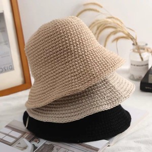 Thời Trang Phụ Nữ Crochet Dệt Kim Xô Hat Rắn Màu Sắc Tùy Chỉnh Logo Hand-Knit Ngư Dân Mũ Cho Câu Cá Casual Đảng Du Lịch - Product Image 5