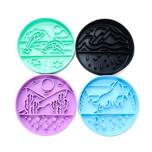 Evcil Hayvanlar İçin Silikon Mama Kabı Yavaş Beslenme Tabağı Köpek Yalama Tabağı Yavaş Beslenme Pedi Yuvarlak Tabak Yavaş Beslenme Kabı Pedi - Product Image 6