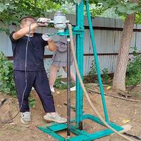 Concessions de Prix 1500w 80m Profondeur Petite Foreuse Électrique Portable Manuelle Rotative pour Puits d'Eau en Chine