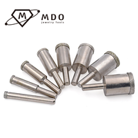Cylindre concave de 3 à 50 mm, grain 80, pour le façonnage des perles, tête de meulage pour perles, sable grossier, outils de polissage pour bijoux, diamant