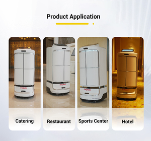 High Efficiency Hotel Service Robot <b>Food</b> <b>Server</b> Chinese Robot Automatic Waiter Lidar Navigation IP65 20Ah Battery for Automated - Product Image 4