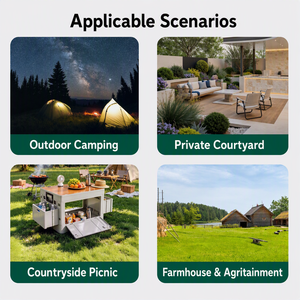Estufa de Leña Portátil Fangran, <span class=keywords><strong>Chimenea</strong></span> de <span class=keywords><strong>Tubo</strong></span> de Vidrio de Doble Uso para Interiores y Exteriores, para Jardín, Patio, Camping - Product Image 4