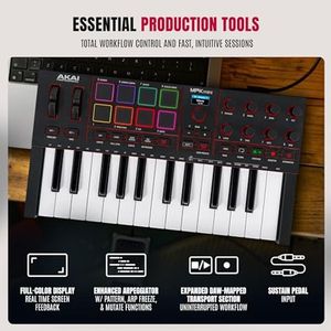 Controlador de <span class=keywords><strong>Teclado</strong></span> MIDI USB-C Mini IV OEM ODM <span class=keywords><strong>MPK</strong></span> para Principiantes y Productores, Teclas Compactas, Pads de Percusión, Perillas, Ruedas de Tono y Modulación - Product Image 6
