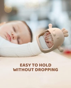 Safe Food-Grade <b>Silicone</b> Baby Teether Toys 12 Colors Cartoon Animal Design BPA-Free Teething Mitt Custom Logo/Packing Wholesale - Product Image 4