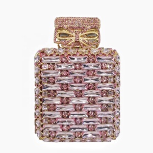 Amiqi MRY129 borsa <span class=keywords><strong>da</strong></span> sera con strass all'ingrosso di cristallo per feste formale a forma di bottiglia di profumo di diamanti borsa fatta a mano - Product Image 5