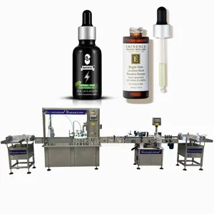 Automatic insert dropper glass bottle 5ml 15ml 10ml 30ml skin essential oil tincture filling machine