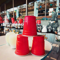 Gobelets de fête en plastique PP jetables durs au design plat écologique de 9 oz pour camping, pique-nique et fête Nouveau produit Saint Valentin