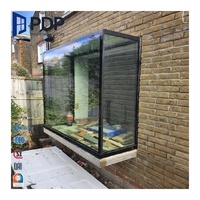 Ventana Panorámica Fija de Aluminio Personalizada de Piso a Techo con Rejilla Magnética, Diseño para Granjas y Cocinas
