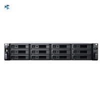 RS2423+ 12-Bay 2U Rackmount NAS AMD Ryzen V1780B Quad Core 8GB ECC 10GbE Penyimpanan Rak yang Dapat Diperluas