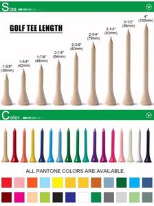 Duurzame Bamboe Golf Tees 70 Mm 83 Mm Houten Golfharingen Met Aangepast Logo - Product Image 4