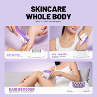 3-in-1 Elektrischer Epilierer & Rasierer für Frauen Kabellos Schmerzlos mit Peeling-Funktion Wiederaufladbar Haarentfernung für den Ganzen Körper