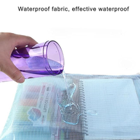 Pochette à fermeture éclair en maille sac de documents dossiers à fermeture éclair en plastique dossier de taille A4 sac de rangement de documents en papier d'examen fournitures scolaires