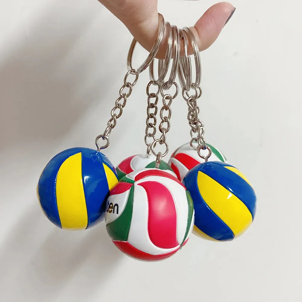 Personalized Anime PVC Keychain Sport Volleyball Keychain Volleyball Ball Key Ring For Players Men Women