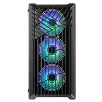 AntarcChill Black Desktop Chassis Case Wonderful Design MATX Mini ITX Mid Tower for Gaming PCs Tempered Glass Plate