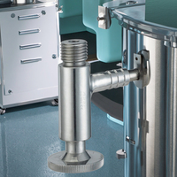 Vanne d'échantillonnage à dégagement rapide en acier inoxydable AUQIVM 304/316, mandrin de qualité sanitaire, vanne d'échantillonnage à filetage stérile soudé