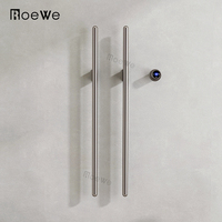 Porte-serviettes intelligent en acier inoxydable pour salle de bain avec contrôle de la température, rail chauffant vertical en or brossé, design moderne
