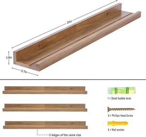 Custom Single Nordic Country Style Wood Rectangle Floating Wall <b>Shelf</b> Flexible Design Lacquer Living Room Kitchen Storage - Product Image 2
