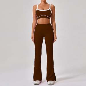 2025 Yoga Set Custom Workout Fitness Spandex <b>Nylon</b> High Quality Yoga Set <b>Women</b> - Product Image 2