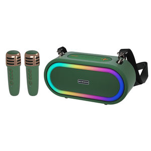 M2207 + ポータブルワイヤレスマイクパーティーDJ屋外ラウドスピーカーFMラジオ/TF/USB BTスピーカーDaul Micアクティブスーパーベースステレオスピーカー - Product Image 1