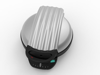 Gaufrier électrique belge avec contrôle de température réglable, revêtement antiadhésif, acier inoxydable, 1000W, usage domestique et hôtelier