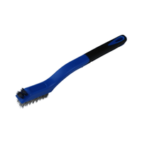 Brosse de lavage de voiture multifonctionnelle à manche courbé, 7 pouces, double tête, poignée antidérapante, en acier inoxydable, pour le nettoyage des interstices de voiture
