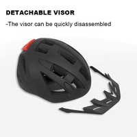 Casque de vélo VTT ultraléger avec visière et lumière LED, homologué CE EN 1078, respirant, pour la sécurité en cyclisme sur route et la conduite nocturne