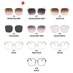 Lunettes <span class=keywords><strong>de</strong></span> <span class=keywords><strong>Soleil</strong></span> Métalliques Personnalisées pour Femmes, Grande Monture Tendance et Minimaliste, Haute Valeur - Product Image 4