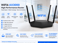 Router Open Wrt Wifi6 Ax3000 Económico y Estable, Compatible con 3 Puertos LAN y 1 Puerto WAN
