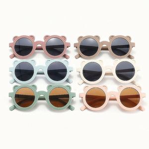 Newest Lovely Hot Selling <b>Cute</b> Boys Girls Children Sunglasses <b>Bear</b> Shaped Frame Sunglasses UV400 Round Kid Sunglasses 2021 - Product Image 2