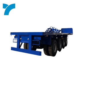 Semi-<span class=keywords><strong>remorque</strong></span> plateau pour transport de conteneurs 40 pieds, 2/4 essieux, 50-80 tonnes, avec instrumentation et cadre de bâche, fournisseur chinois - Product Image 1