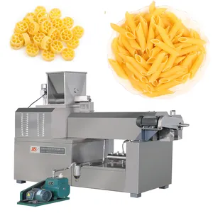 Mesin Pembuat Pasta Industri Elektrik Otomatis, Lini Produksi Ekstruder Pasta Makaroni Italia