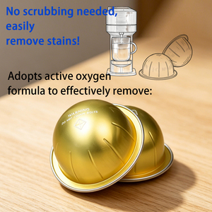 Cápsula de limpieza para máquina de café, aluminio desechable, Compatible con máquina de café <span class=keywords><strong>Vertuo</strong></span>, eliminación de aceite con un solo clic, eficiente y seguro - Product Image 5