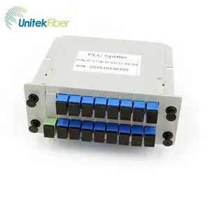 FTTH LGX 1X8 1X16 1:32 SC/UPC 1 32 Way Fiber PLC Splitter 32 Port SC LGX Cassette Fiber Optic PLC Splitter