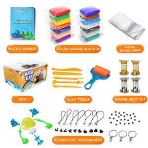 Bview Art 36 colori aria secca argilla magica fai da te modellazione di argilla Kit per bambini arte artigianato - Product Image 3