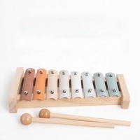 Wooden Musical Instrument Toy Set, Wooden Percussion Instruments for Kids, Montessori Learning Educational Toy for Baby Toddlers