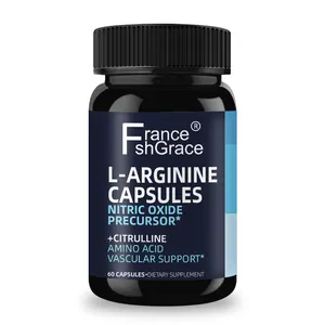L-アルギン酸一酸化窒素プリカーサー60カプセル栄養補助食品男性用一酸化窒素ピルアミノ酸血管サポート