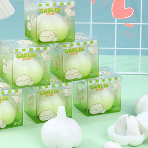 Soododo Büro-Radiergummi Knoblauch-Design Kreativ Sauber Abwischbar Ohne Rückstände Niedlicher Schüler-Kindergarten-Kleingeschenk-Radiergummi - Product Image 6